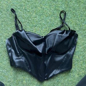 Corset black crop top from a boutique